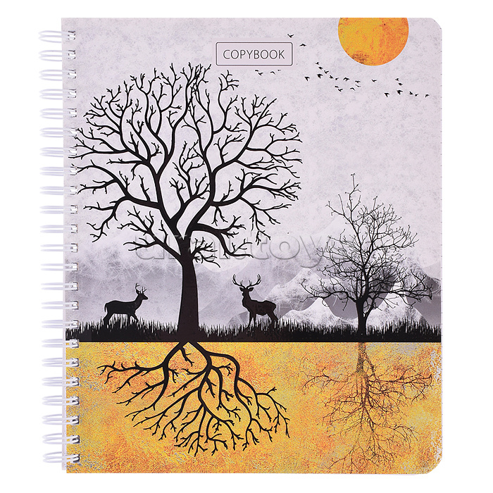 Тетрадь 96л. клетка, А5 "Золотая осень" гребень