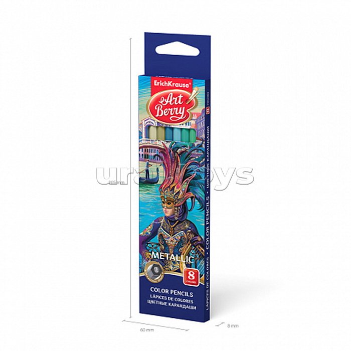 Карандаши цветные 8цв Metallic Creative Line
