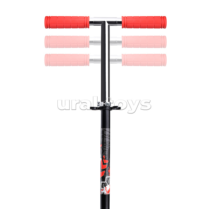 Самокат 2-х кол., красный, d 200 мм., PU, в коробке