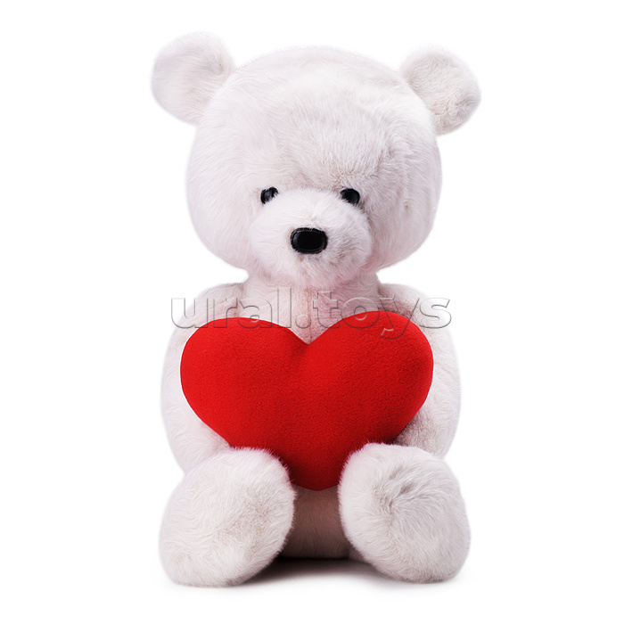 Медвежонок Тёпа белый Влюблённое сердце 50