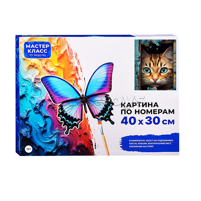 Набор для рисования "Картина по номерам 30х40 см. Киса"