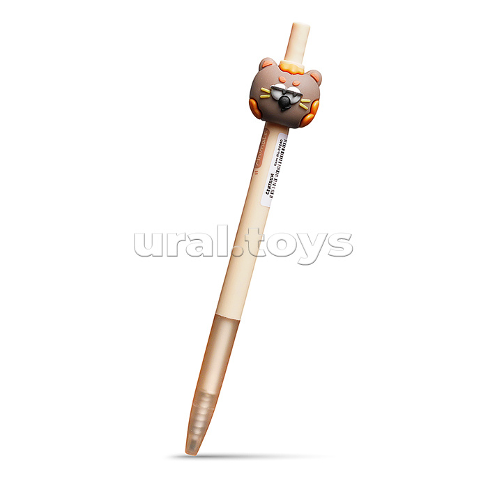 Ручка гелевая автоматическая "Странные котики" синяя, 0,5 мм, в дисплее