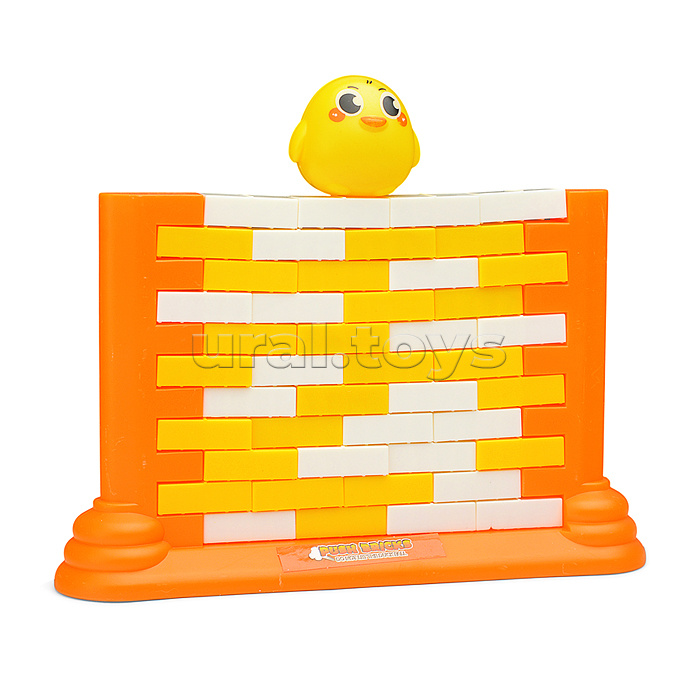 Игра настольная "Разбери стену с цыплёнком" в коробке