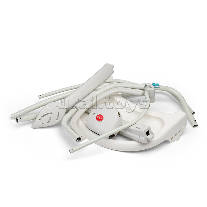 Шезлонг детский 8584 "Жирафик" в коробке (серый)