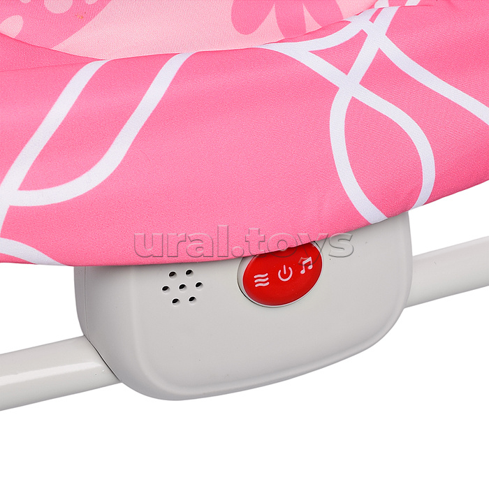 Шезлонг детский 8789 "Жирафик" (розовый)