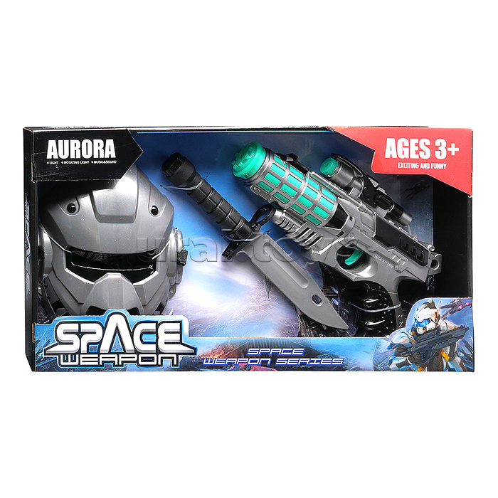 Набор оружия "Космический Солдат" (свет, звук) на батарейках, в коробке
