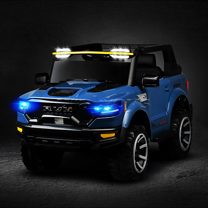 Электромобиль детский "Крутой внедорожник" (цвет синий)