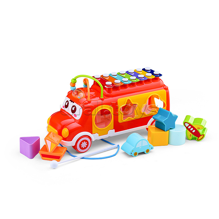 Сортер-металлофон "Музыкальный автобус" в коробке