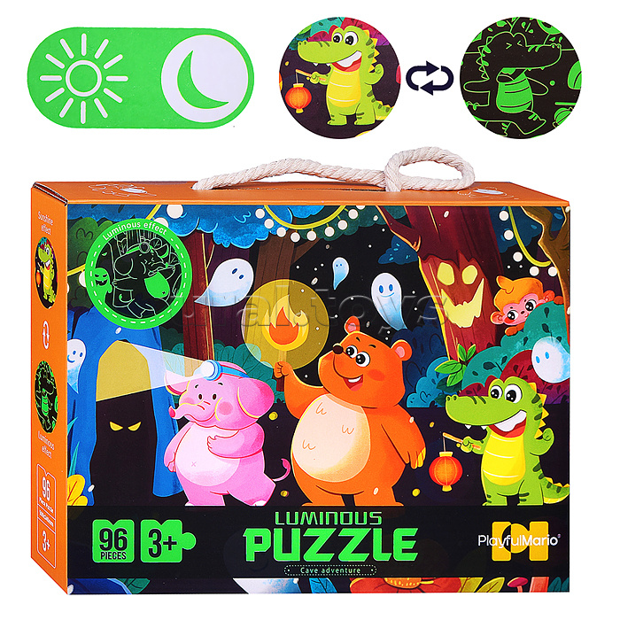 Пазл "Ночные приключения" светится в темноте (96 дет.)