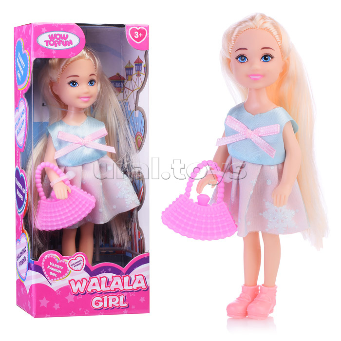 Кукла "Мила" с цветными волосами, в коробке