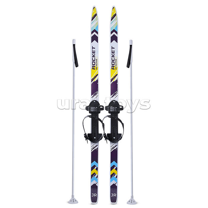 Комплект лыжный подростковый ROCKET SKI AKTIV, лыжи 120 см, палки 95 см