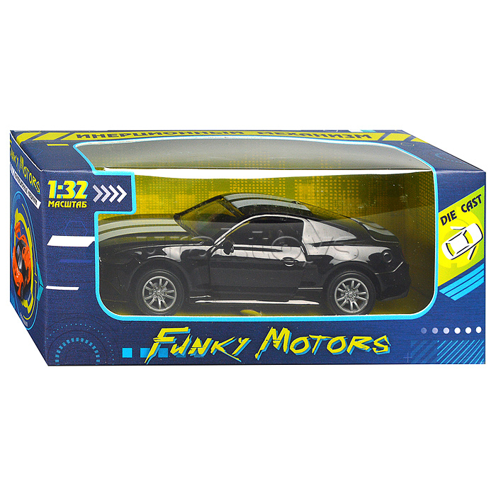 Чёрная инерционная машинка Спорткар с дизайном die-cast,1:32, открывающиеся двери