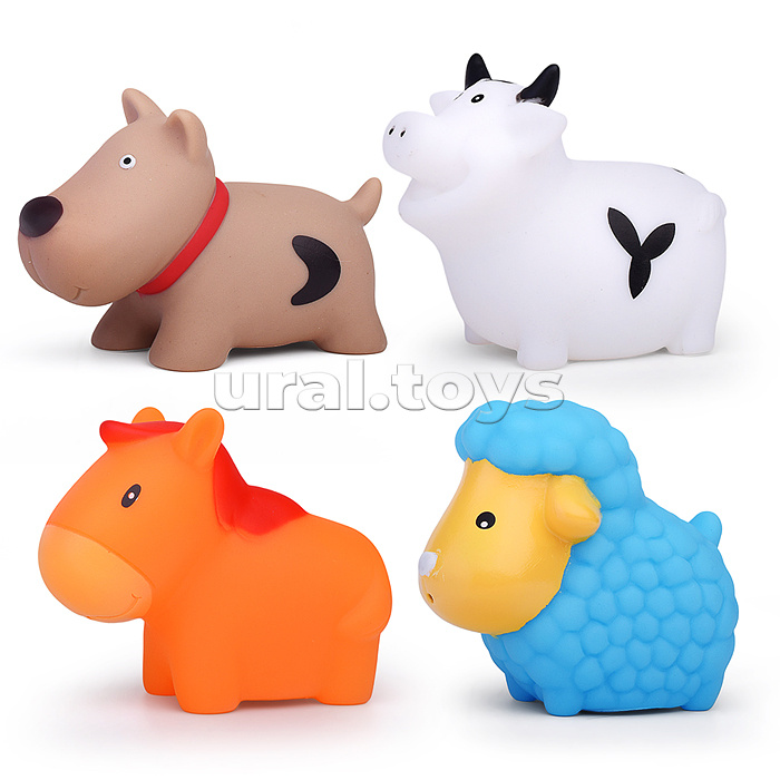 Набор игрушек для ванны "Моя ферма", 4 шт