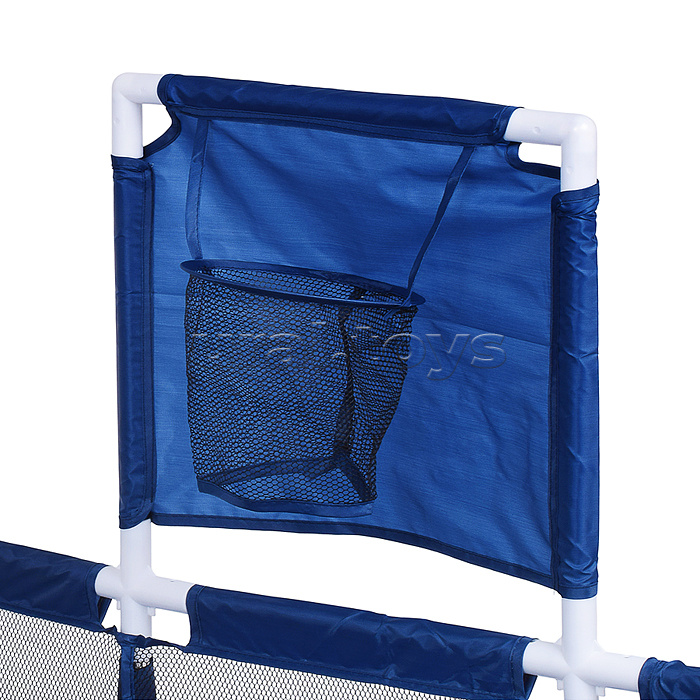 Манеж детский прямоугольный с баскетбольным кольцом и воротами (120*180*60) цвет синий