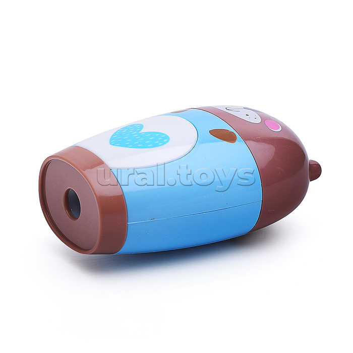 Точилка с контейнером и ластиком, 1 отверстие "Зверушки" (4 вида)