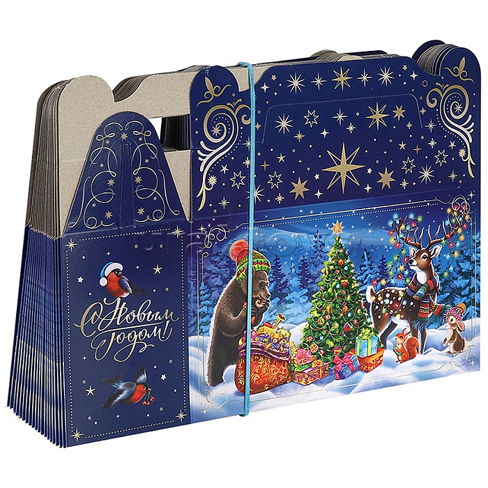 Коробка для конфет Сундучок "Лесной утренник" 500г