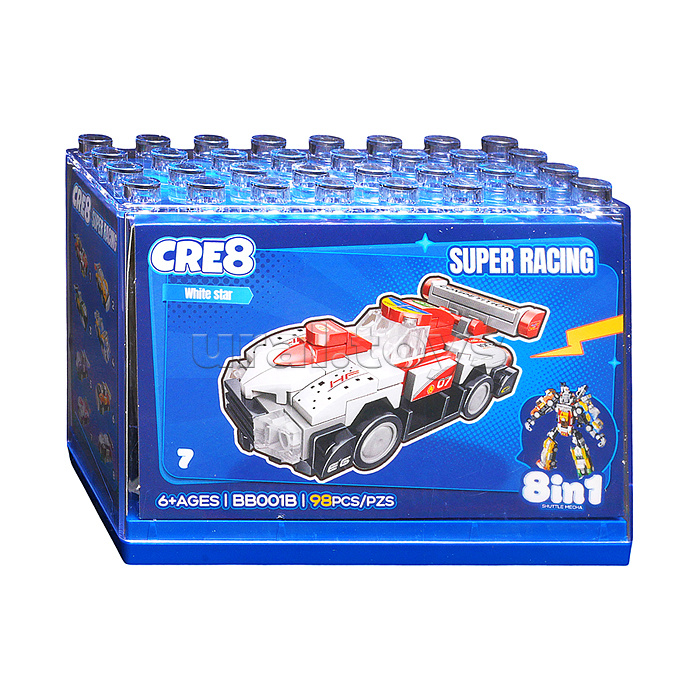 Конструктор "Робот-суперкары" 8 в 1 в коробке