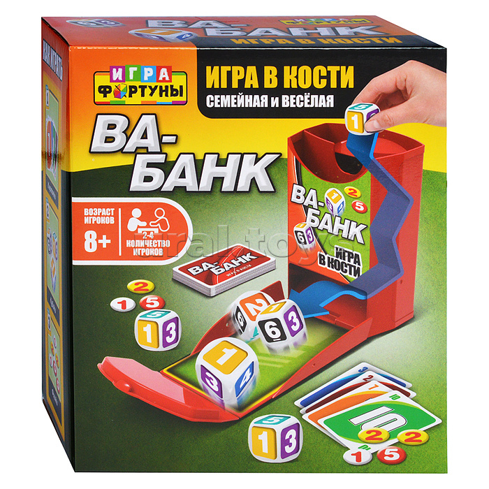 Настольная семейная игра в кости "ВА-БАНК"