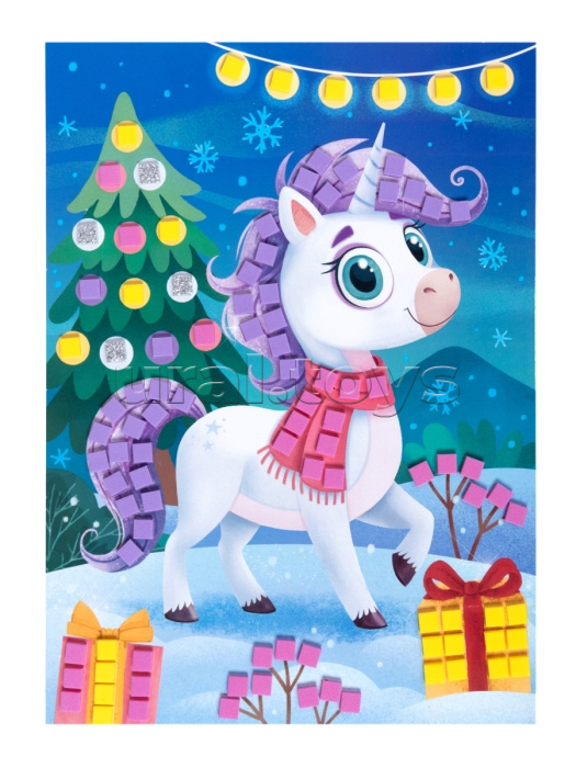 Набор для творчества. Аппликация "Лошадка" (4 цвета,200 элементов) европодвес