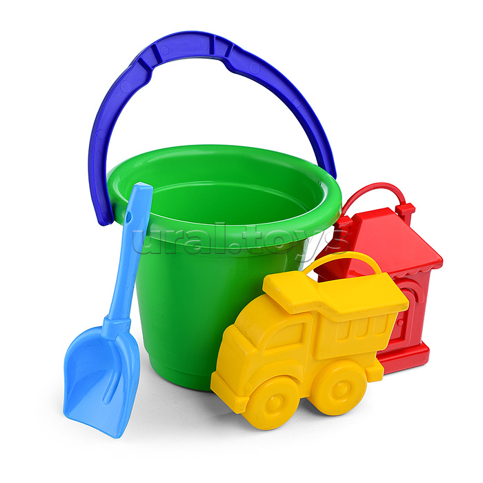 Набор Ведерко +ф.машинка и домик  + совочек