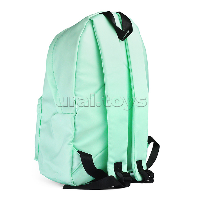 Рюкзак "Color Balance" подростковый 40x29x17 см (14 л) 250 г, нейлон, подклад, 1 отделение на молнии, 1 передний карман, аппликация из каучука, мятный Рюкзак "Color Balance" подростковый 40x29x17 см (14 л) 250 г, нейлон, подклад, 1 отделение на молнии, 1 передний карман, аппликация из каучука, мятный