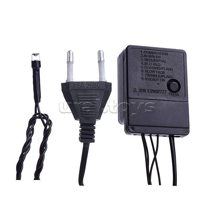 Электрогирлянда светодиодная 10 м, 100 ламп, теплый