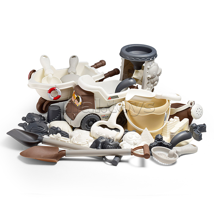 Набор для игры в песке "Морские обитатели" в сетке (30 предметов)