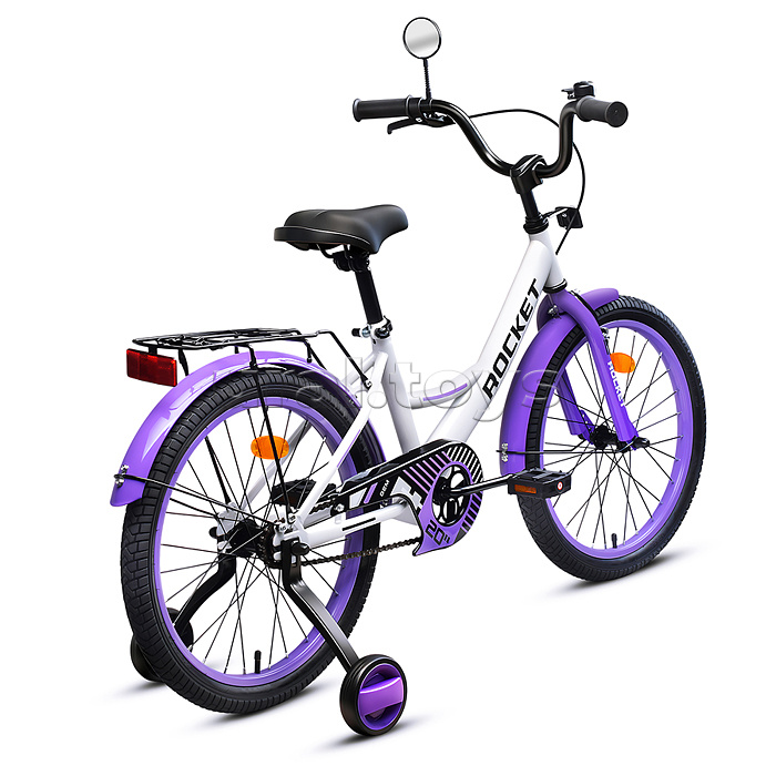Велосипед 20" Rocket Gem, цвет белый/фиолетовый