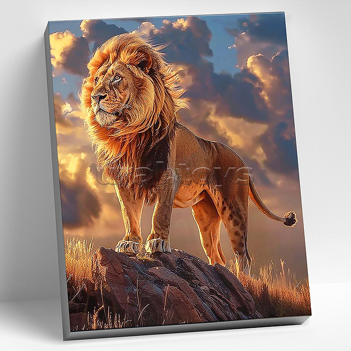 Картина по номерам 40х50 "Король лев" (20 цветов)
