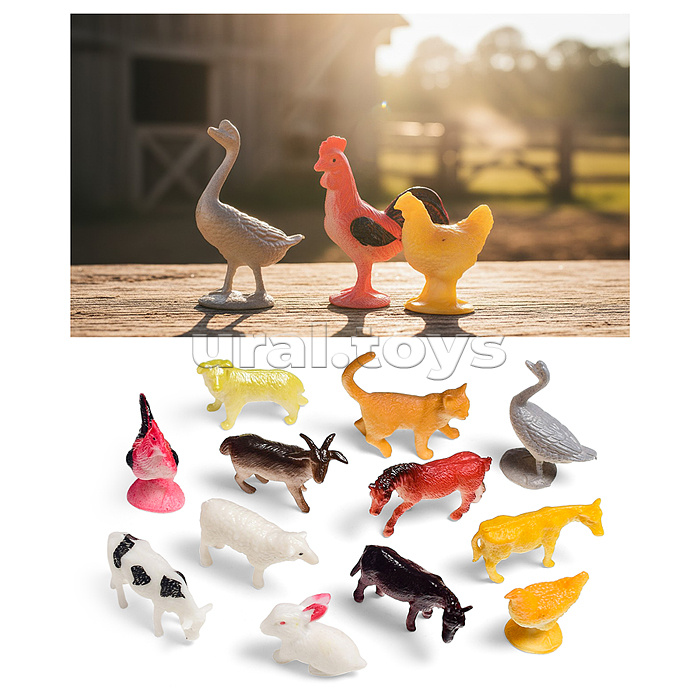 Набор животных "Домашняя ферма-2" (в ассортименте) в пакете
