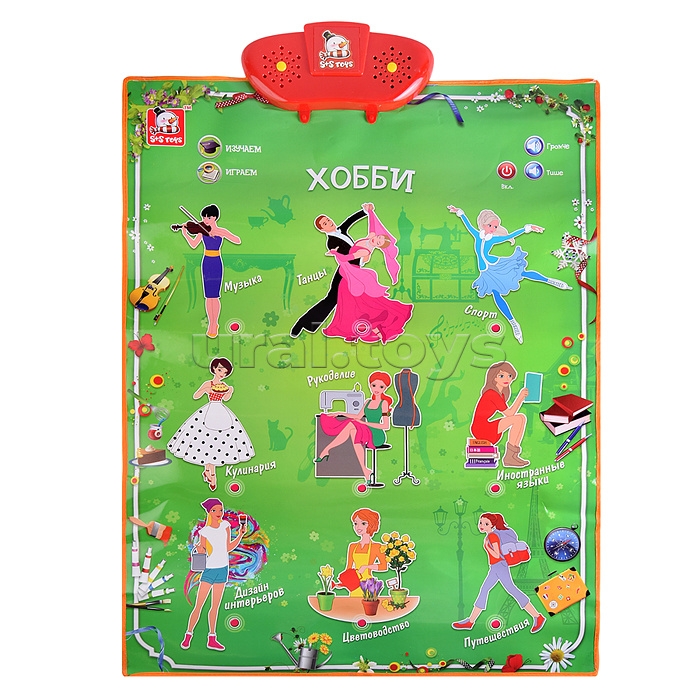 Эл. звуковой плакат, в ассортименте,  коробке