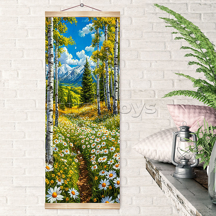 Картина по номерам 35х88 "Панно. Русский лес" (24 цвета)