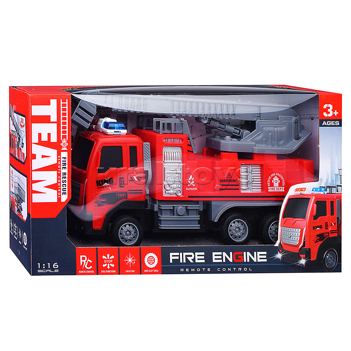 Машина  на Р/У, 27 MHz "Пожарная машина" в коробке