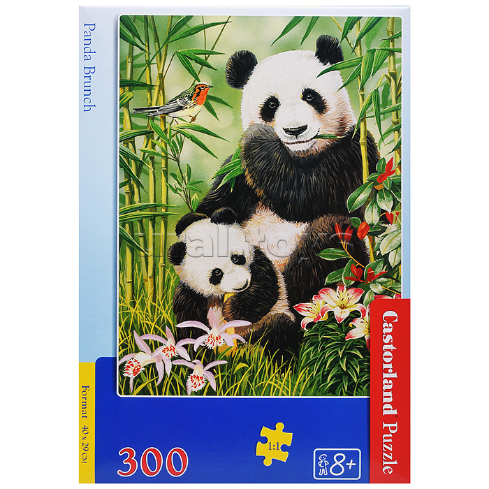 Пазлы 300 "Завтрак панд"