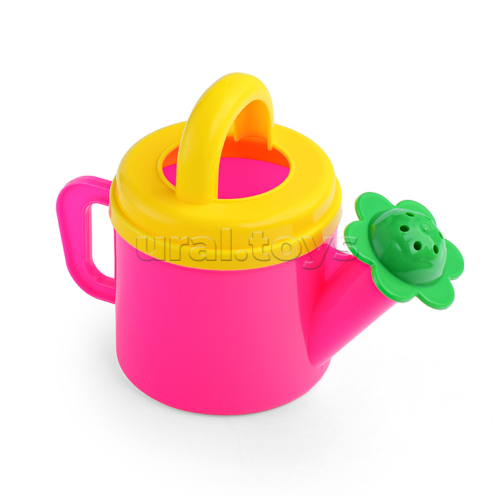 Песочный набор № 155 (ведро 0,8 л , сито,  совок 19 см, грабли 19см, лейка 0,4л)