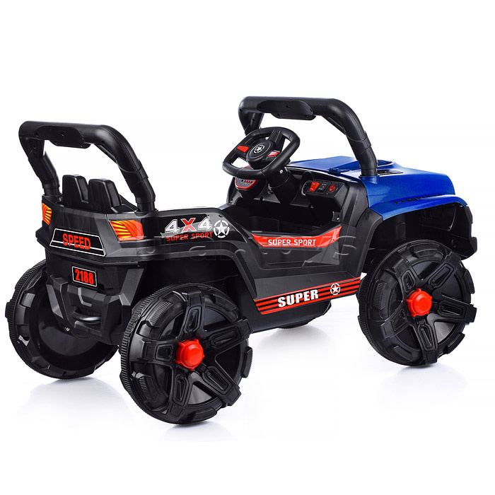 Электромобиль "Рустик" на аккумуляторе, с р/у управлением, в коробке (синий)