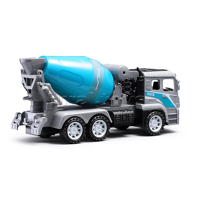 Машина "Бетономешалка" с дорожными знаками, в коробке