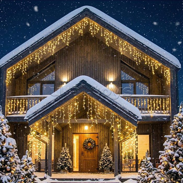 Электрогирлянда Бахрома, 9м, 288 ламп, теплый