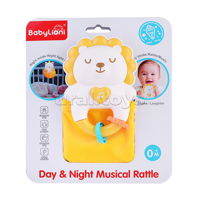 Игрушка развивающая "Погремушка Слоник" на листе