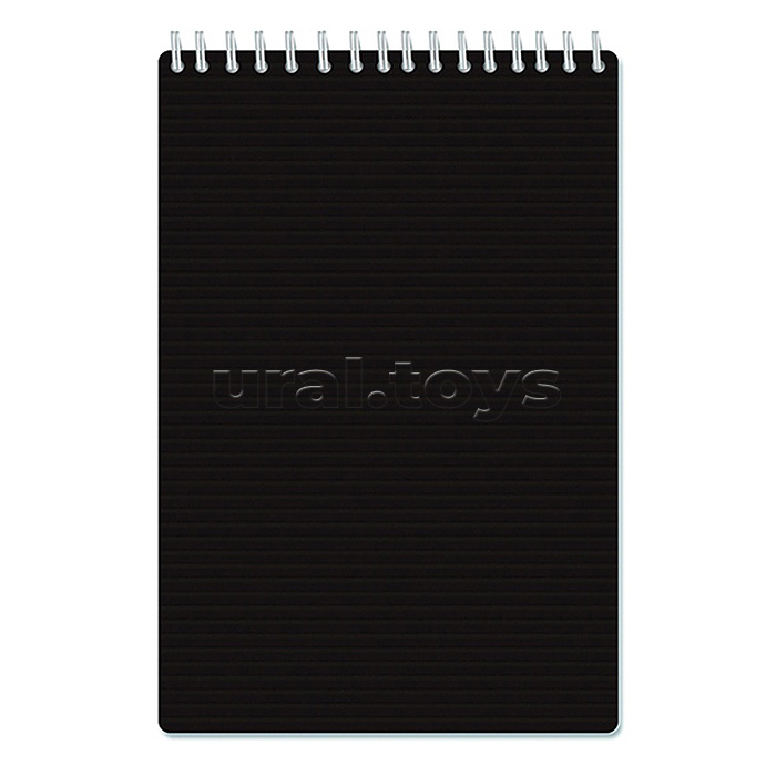 Блокнот А5 60л. клетка "Черный" на гребне