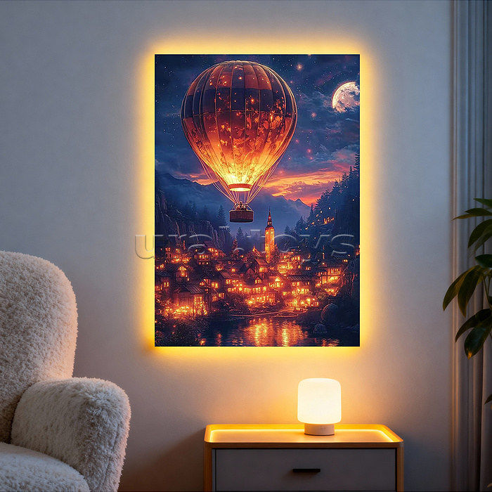 Мозаика алмазная "Воздушный шар" 30*20 см.