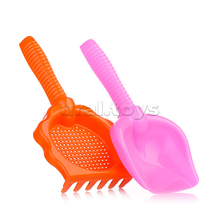 Песочный набор 2пр.(грабли-ситечко 25см, совок 26см)