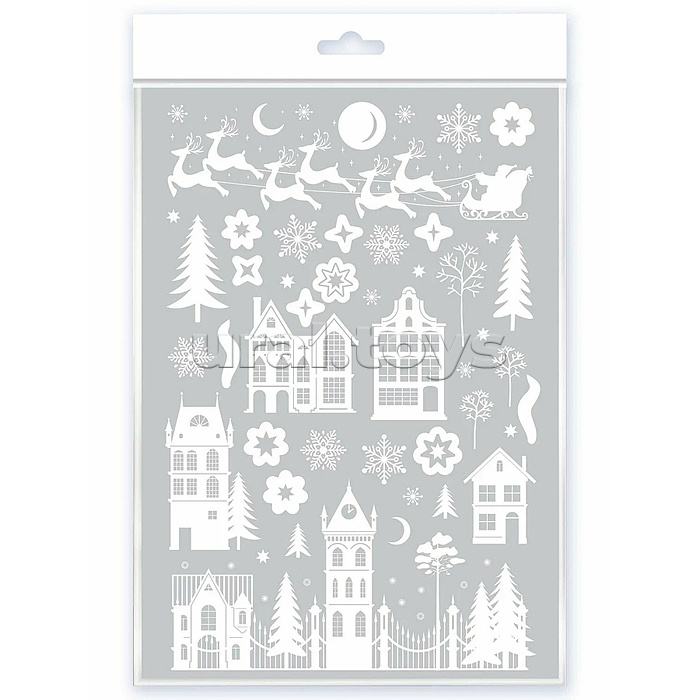 Декоративные наклейки. Статические. Белый город (30х45 см)