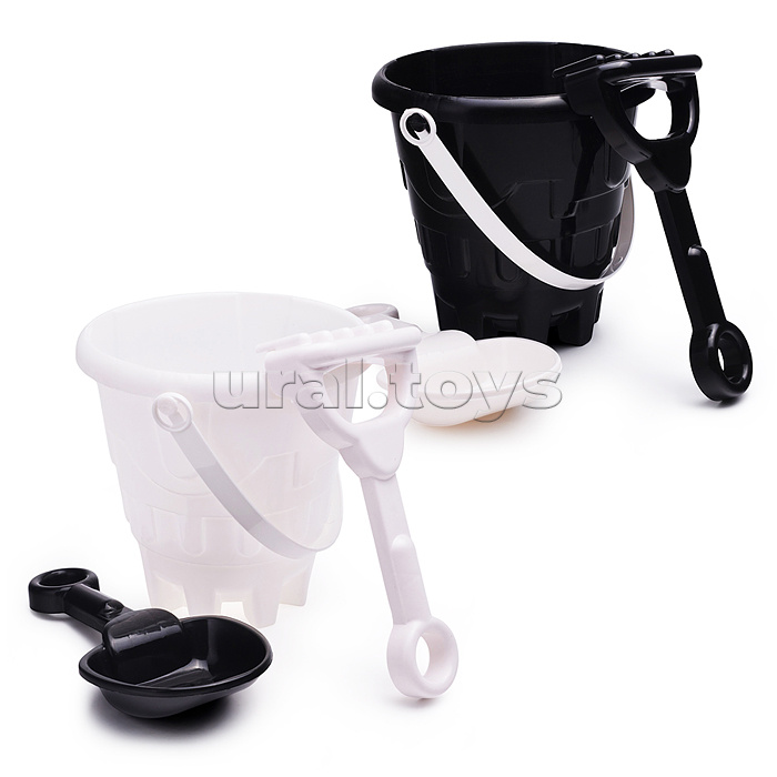 Набор песочный №7 (ведро+лопатка+грабли) "Инь-Янь"