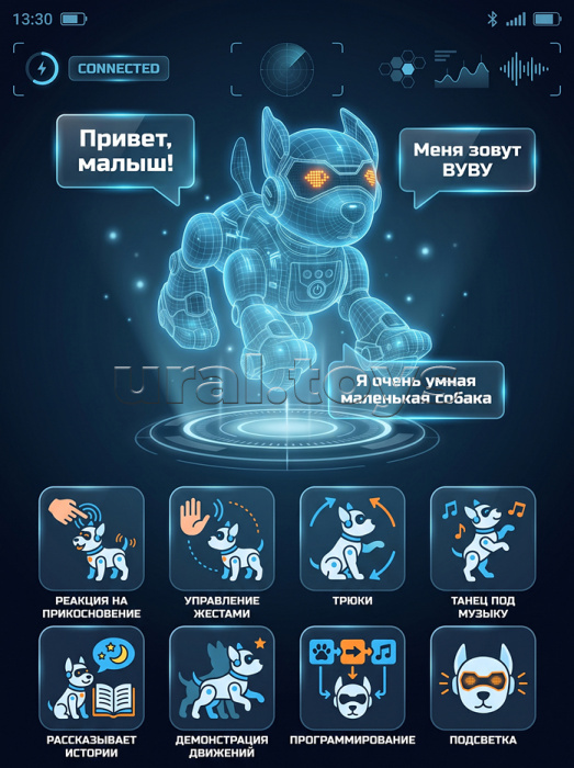 Собака R27 "Робо-лапка" р/у, 27 MHz, цвет розовый, в коробке