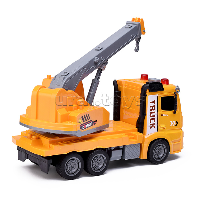 Машина "Автокран" на батарейках, в коробке