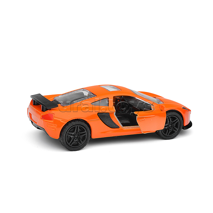 Оранжевая спортивная инерционная машинка со спойлером, die-cast, 1:32, открывающиеся двери Оранжевая спортивная инерционная машинка со спойлером, die-cast, 1:32, открывающиеся двери