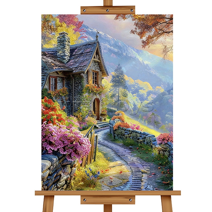 Набор для рисования "Картина по номерам 30*40 см. Домик в деревне"