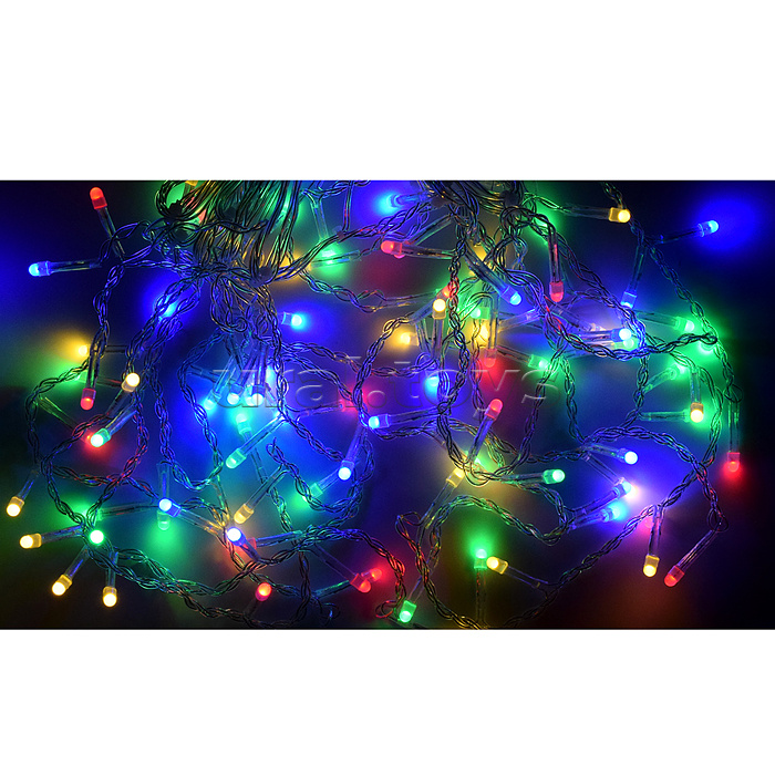 Электрогирлянда светодиодная Бахрома, 3*0,7м, 96 ламп, цветная