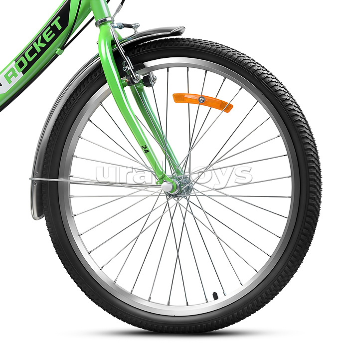 Велосипед 24" Rocket City Fold S 24, цвет зеленый, размер 16"